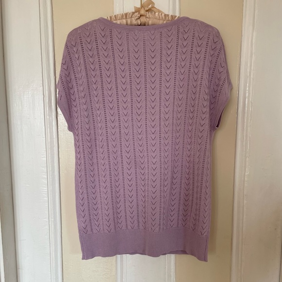 Laura Petites gorgeous lavender pointelle Shirt - Picture 2 of 4